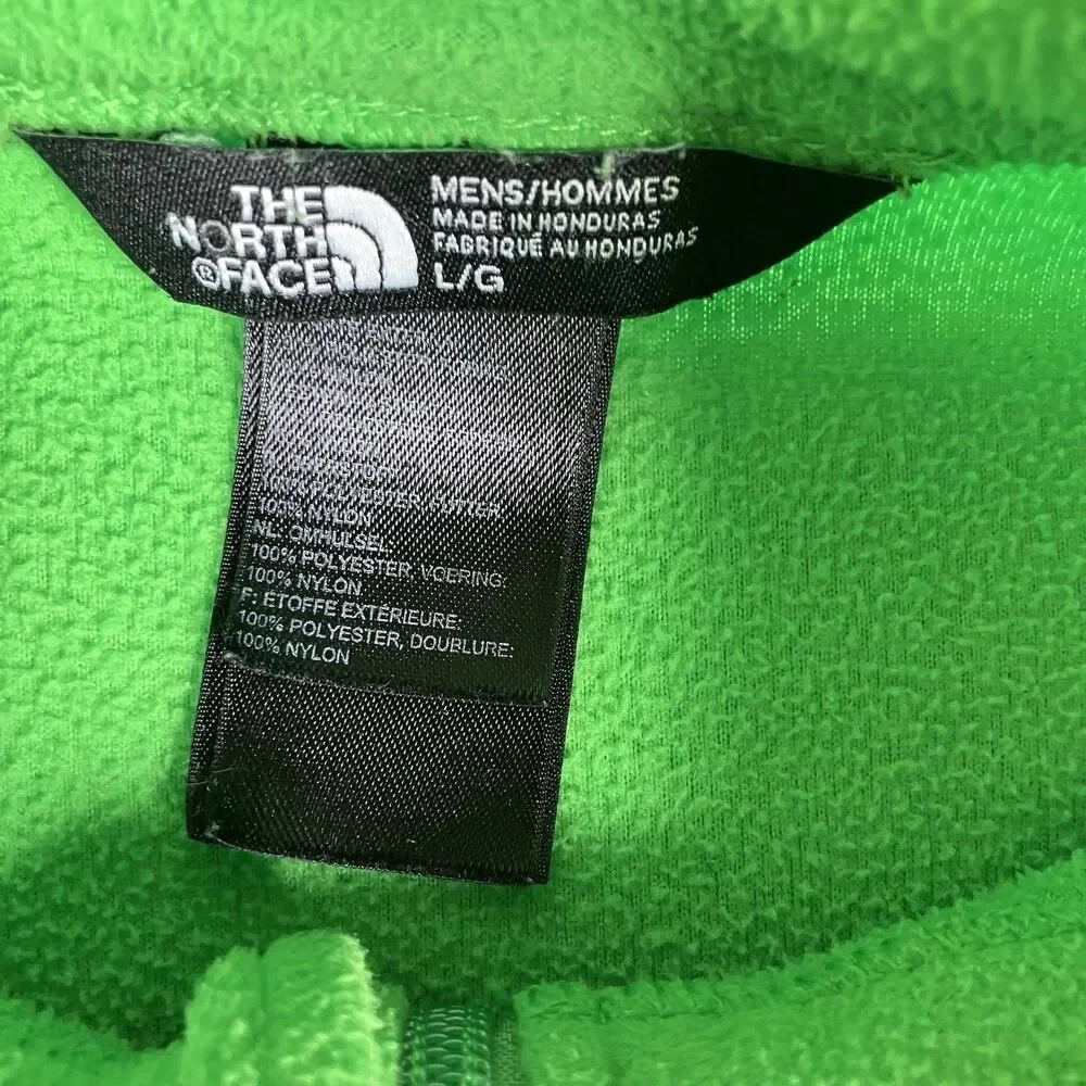 The North Face Lime Green 1/4 Pullover Fleece Shirt Men's Large Gorpcore Outdoor